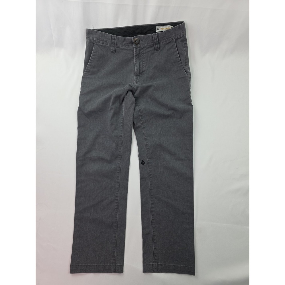 Volcom True To This Slim Straight Charcoal Gray Chino Pants Men's Size 30x28